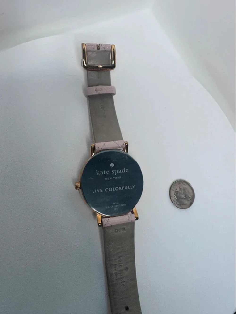 Kate Spade New York watch pink quilted